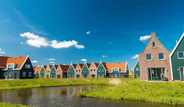 Row of classic houses
