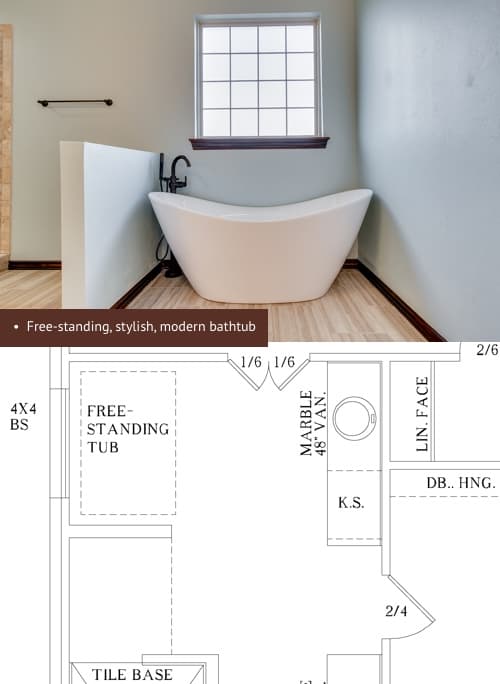 Amy's spacious three-bedroom home — Master Bathroom Tub