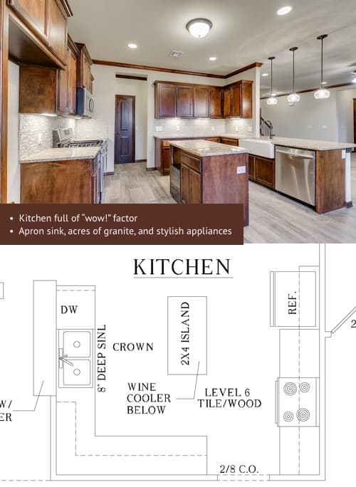 Amy's spacious three-bedroom home — Kitchen