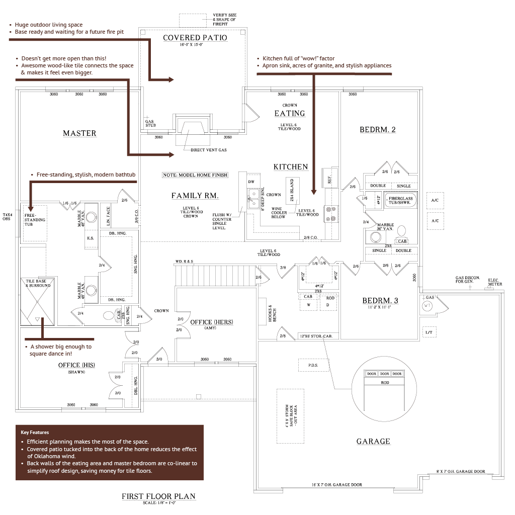 Amy's spacious three-bedroom home — Floor Plan