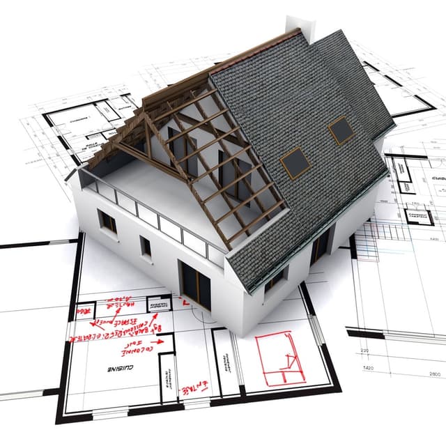 House plan with corrections marked up