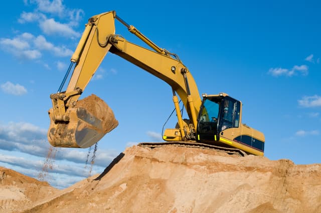 Removing dirt during land preparation