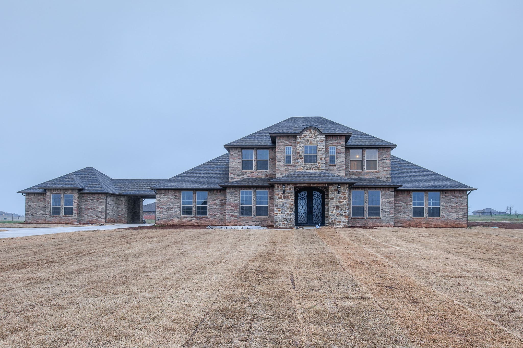 Two-story brick custom home built by Turner & Son