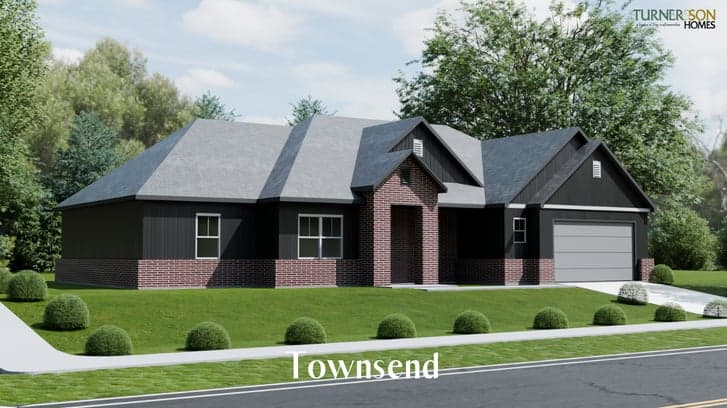 Craftsman-style custom home with covered front porch in Edmond area