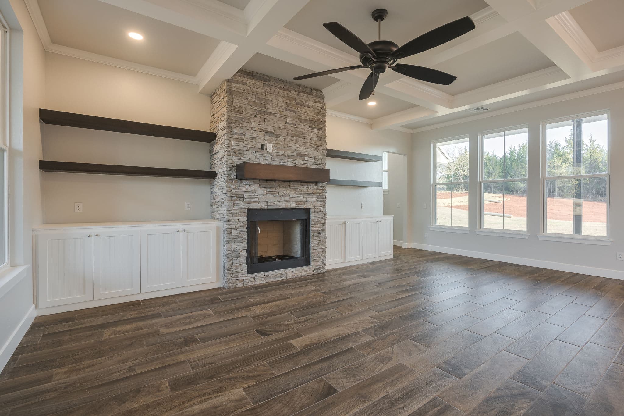Luther Oklahoma Custom Home: Stone House Rd Rustic Modern Design