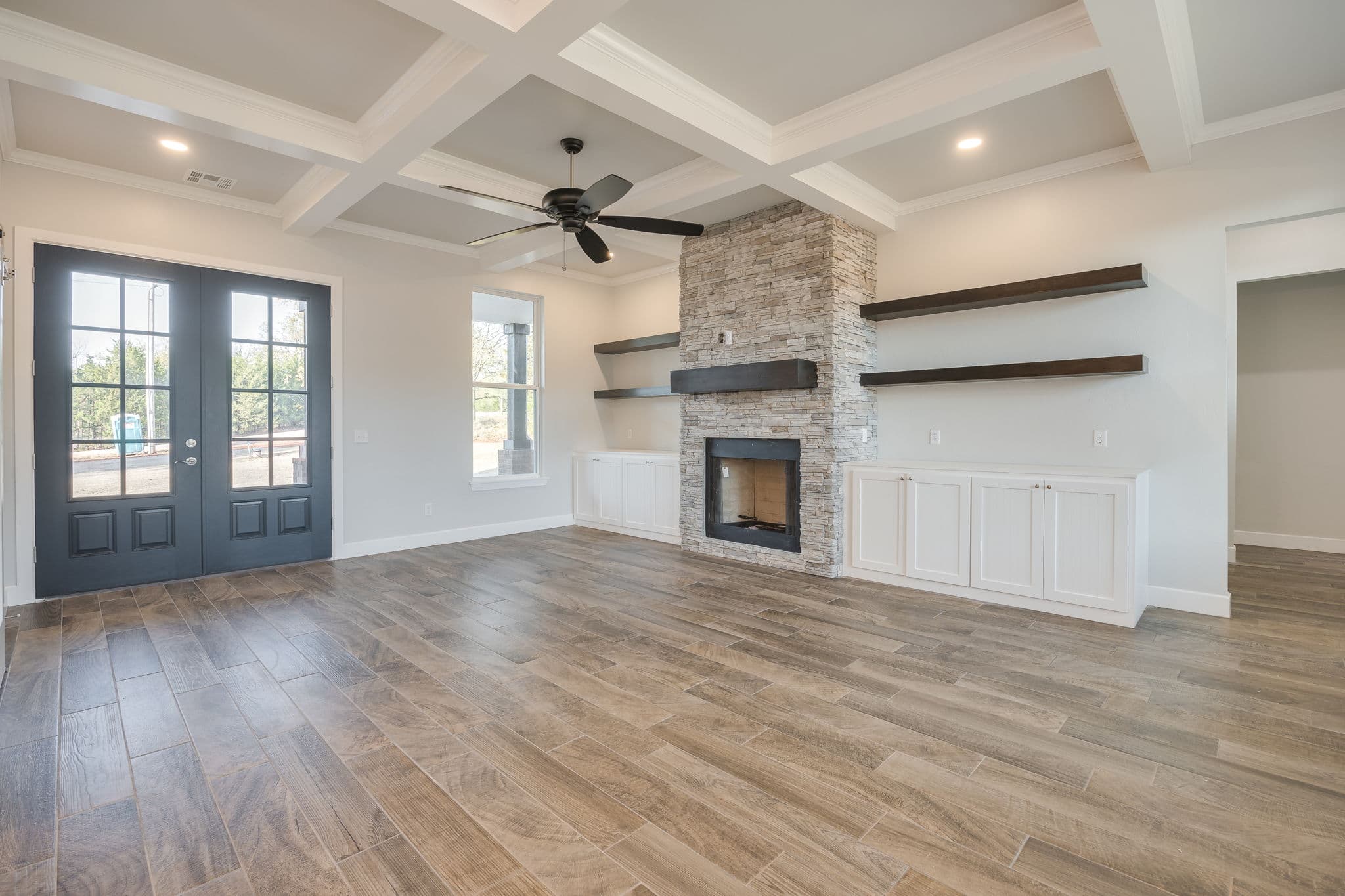 Luther Oklahoma Custom Home: Stone House Rd Rustic Modern Design