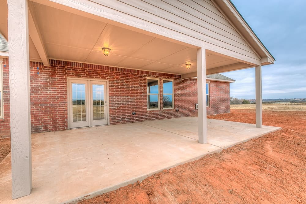 Dolores and Ram's efficient country home — Back door view