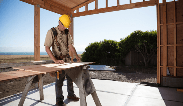builder working on a home