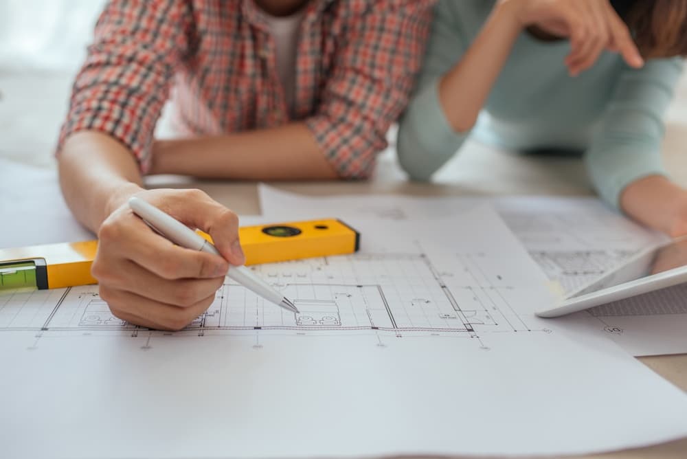 discussing house plans