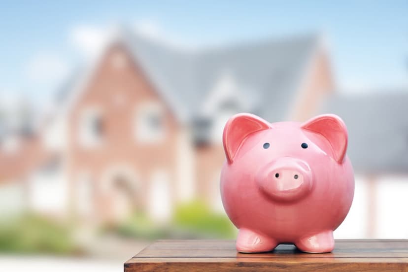 house and piggy bank