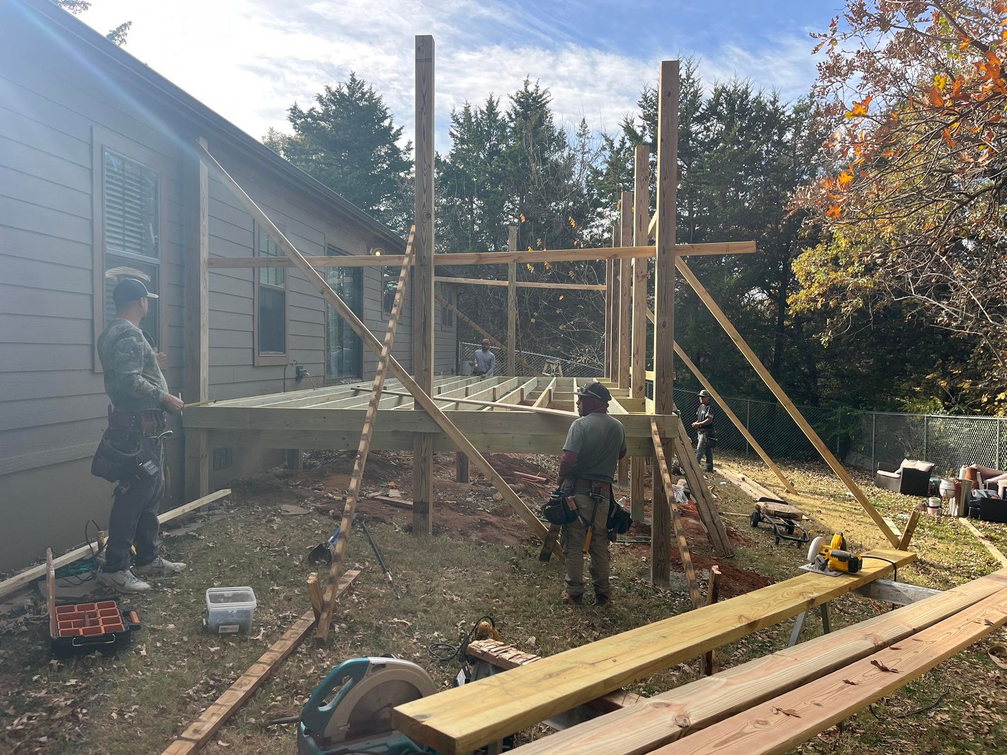 Deck under construction