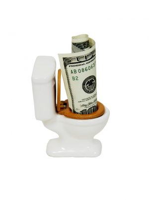 Money down the toilet