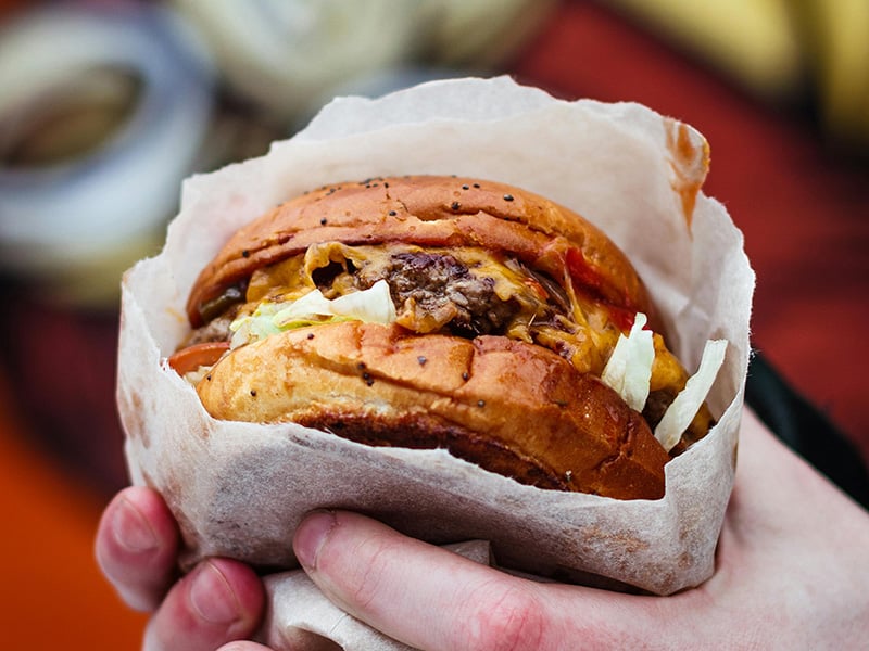 Classic cheeseburger from Union City Dairy Mart in Union City, Oklahoma, a local favorite spot for comfort food.