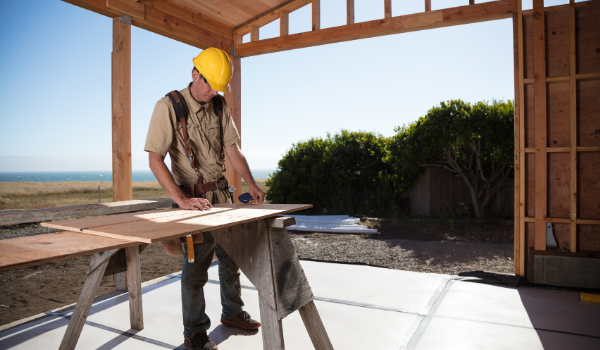 builder working on a home